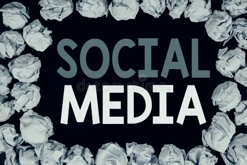Word Writing Social Media Business Concept Community Written Black Background Copy Space Folded Paper Balls Old 108851331